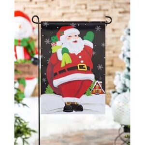 Christmas Santa Garden Flag